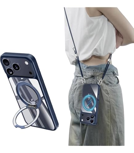 Amazon.co.jp: iPhone 17 Pro 用 ケース クリア MagSafe対応 360度回転